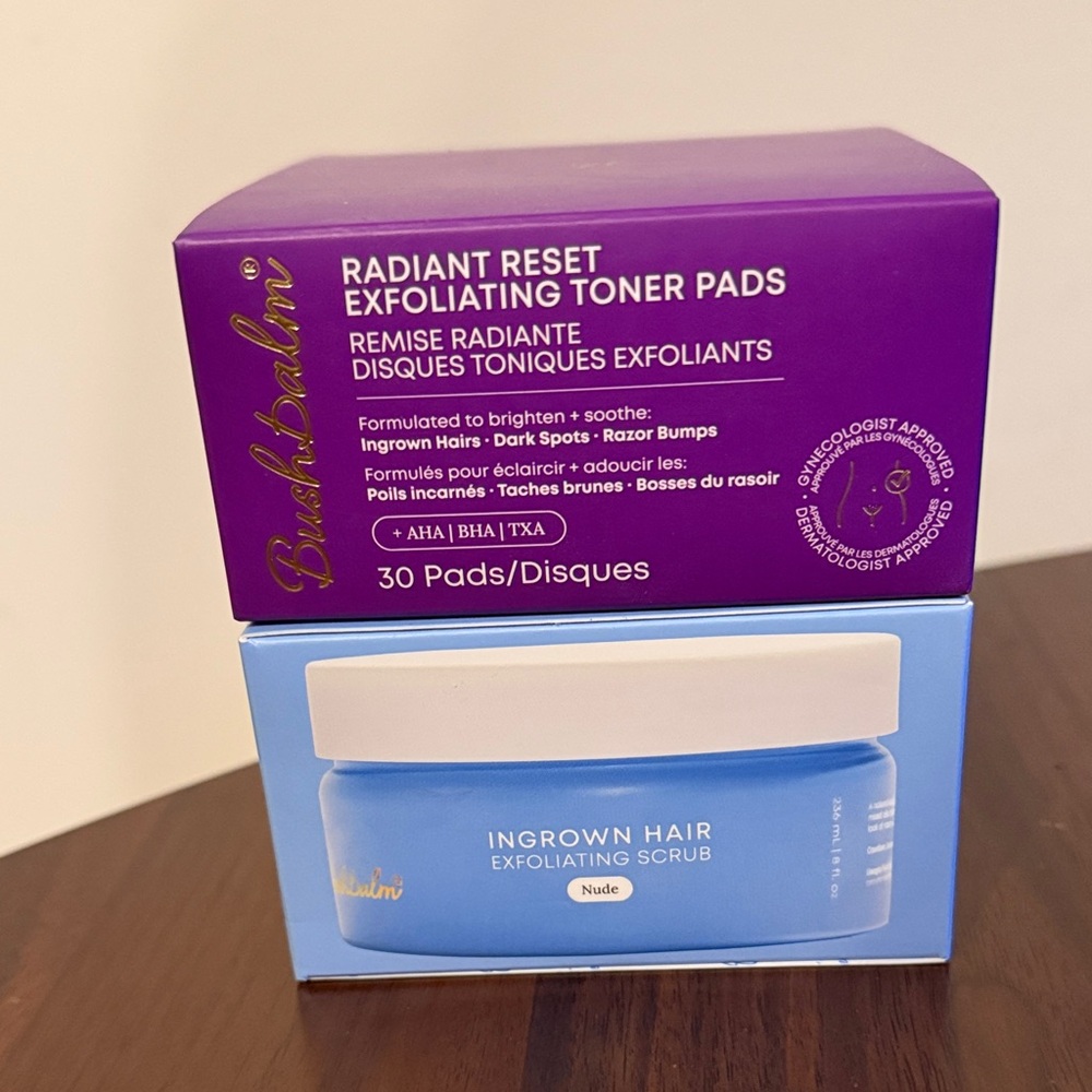 Bushbalm Exfoliating Toner Pads and Scrub Set - new!